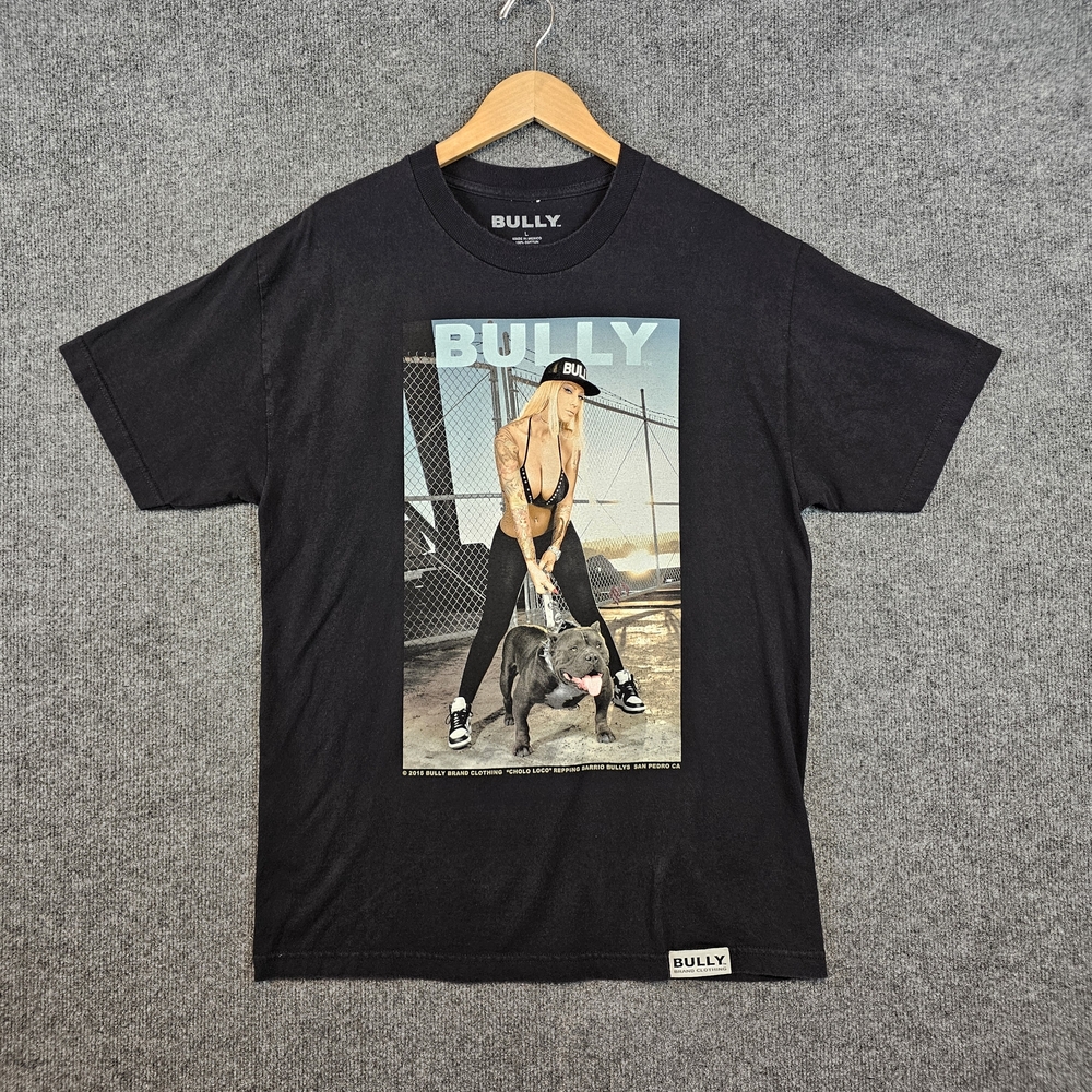 King Bully Brand "Cholo Loco" Graphic Tee - Pitbull & Streetwear Style Size L